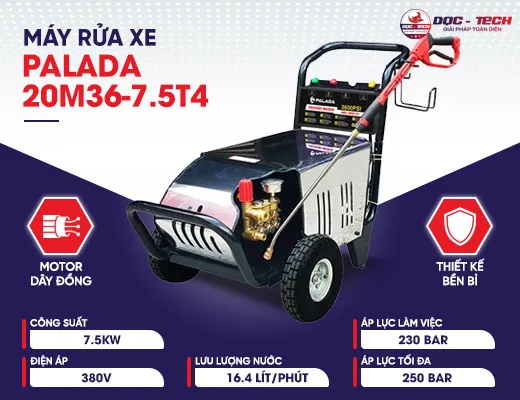 Máy phun rửa xe Palada 20M36-7.5T4