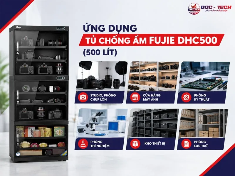 ứng dụng tủ chống ẩm Fujie DHC500