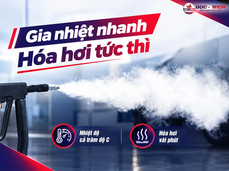máy xịt rửa xe hơi nước nóng Kumisai KMS26 gia nhiệt nhanh