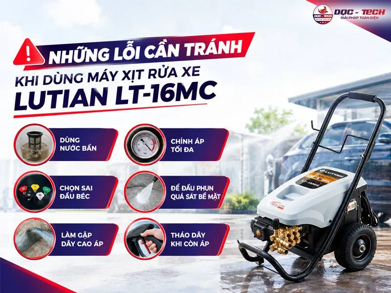 lỗi máy xịt rửa xe Lutian LT-16MC