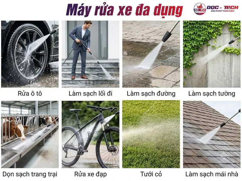 ứng dụng máy rửa xe Thái Lan