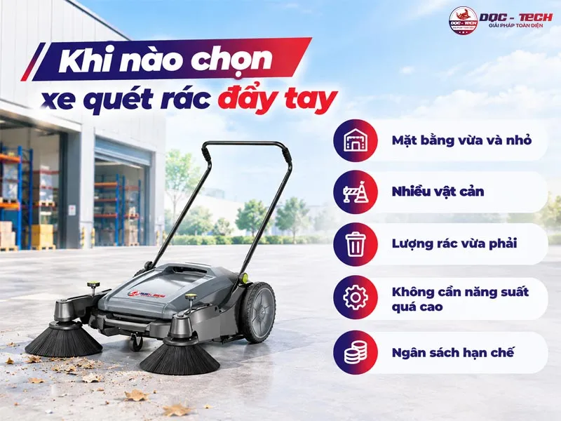 Chọn xe quét rác đẩy tay 