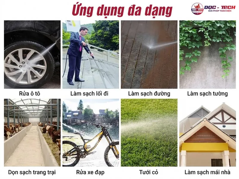 Ứng dụng máy rửa xe Kpoto