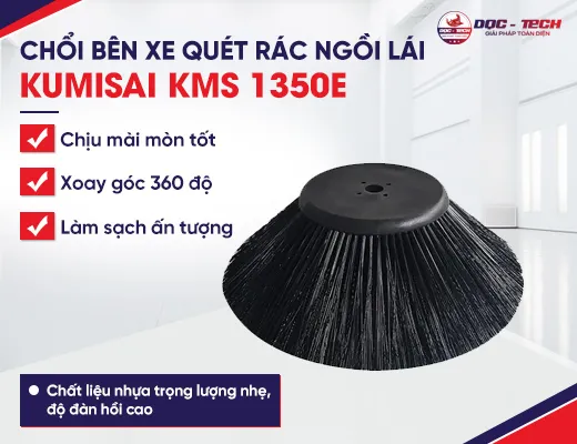 Chổi bên xe quét rác ngồi lái Kumisai KMS 1350E