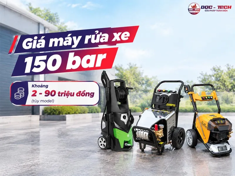 Giá máy rửa xe 150 bar