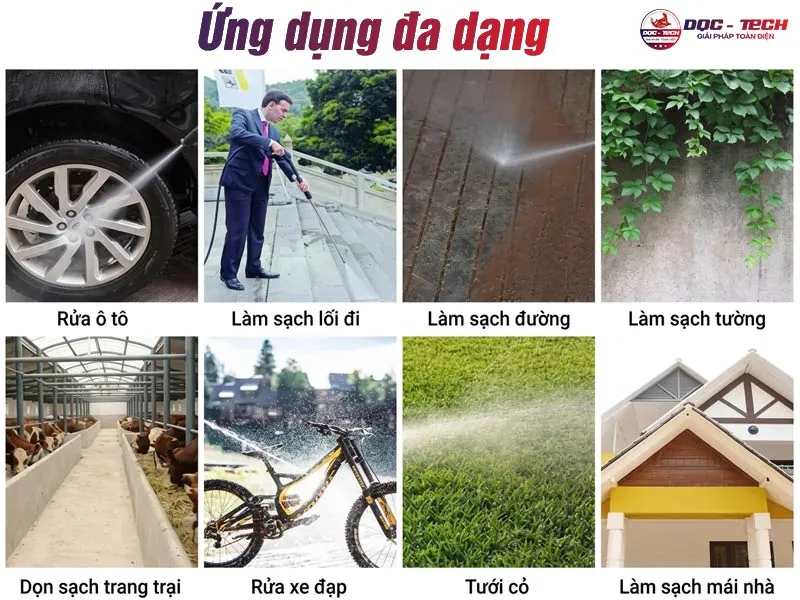 Ứng dụng máy rửa xe 150 bar