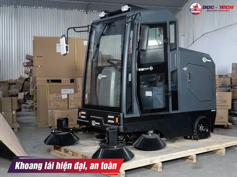 cabin xe quét rác ngồi lái Kumisai KMS-S12