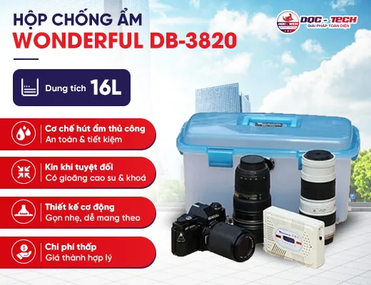 Hộp giữ ẩm máy ảnh Wonderful DB-3820 16L