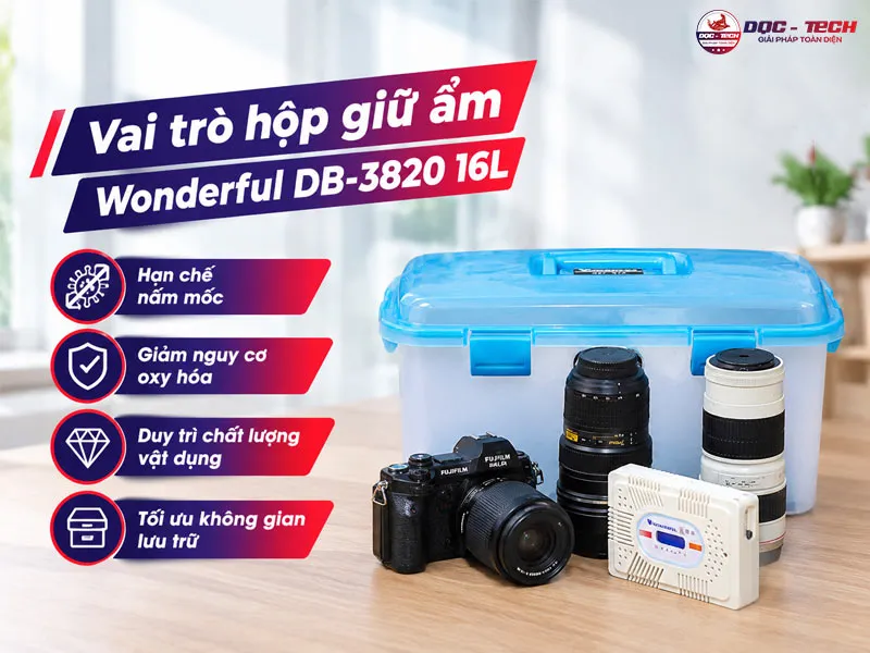 Vai trò hộp chống ẩm Wonderful DB-3820 16L