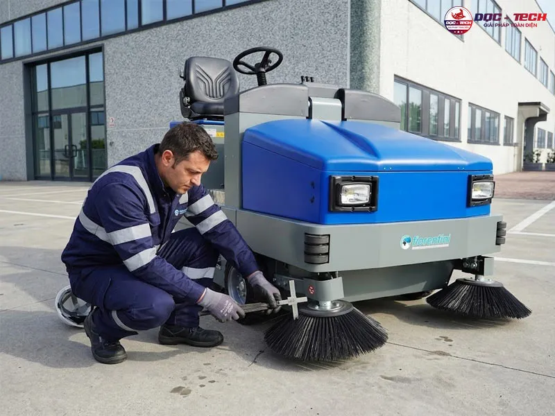 Thay chổi xe quét rác Fiorentini