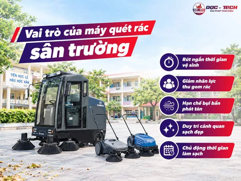Vai trò máy quét rác sân trường