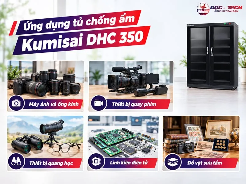 Ứng dụng tủ chống ẩm công nghiệp Kumisai DHC 350