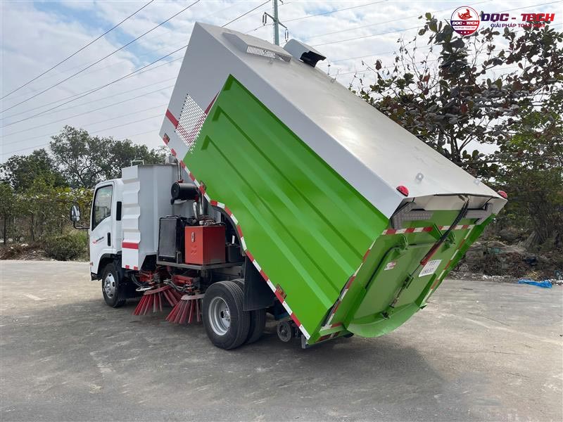 Thùng rác xe quét đường