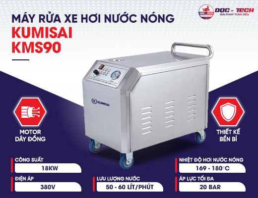 Máy rửa xe hơi nước nóng Kumisai KMS90