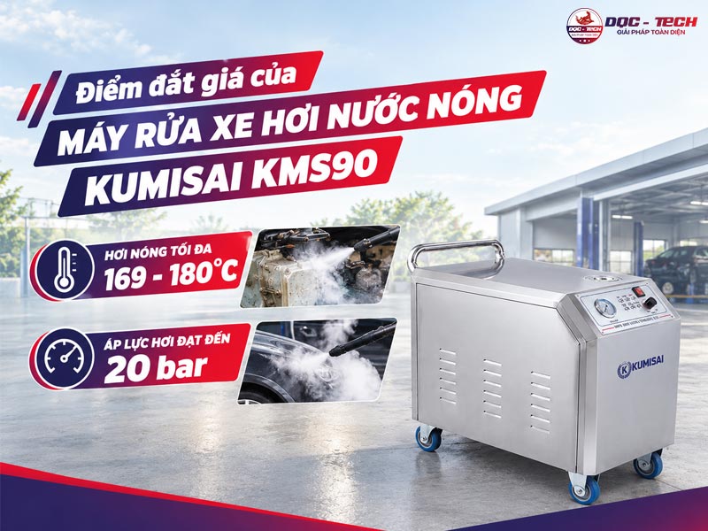 ưu điểm máy rửa xe hơi nước nóng Kumisai KMS90