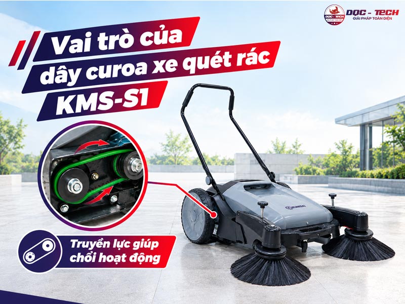 Vai trò dây curoa xe quét rác KMS-S1