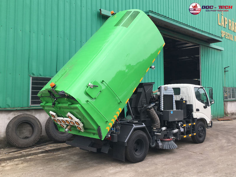 Thùng rác xe quét rác Hino