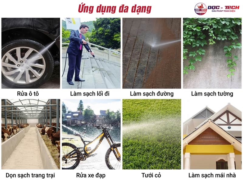 Ứng dụng máy rửa xe Momen