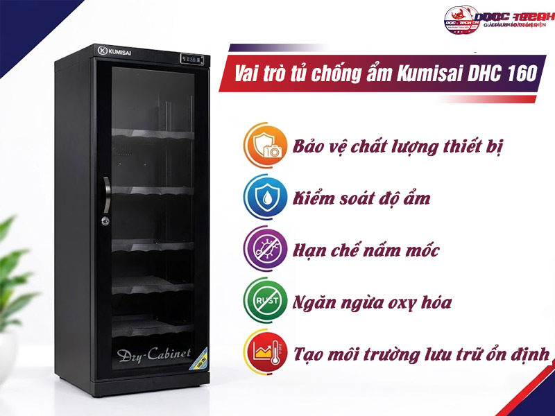 Vai trò tủ chống ẩm máy ảnh Kumisai DHC 160
