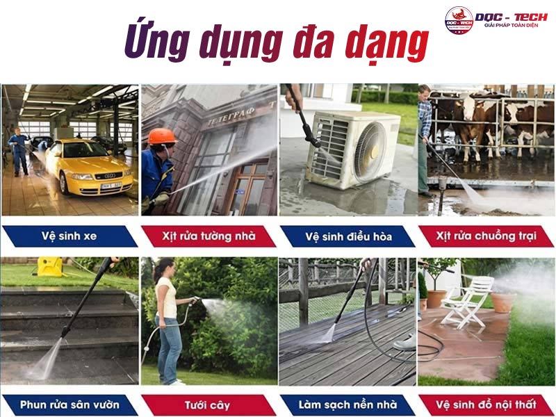 Ứng dụng máy rửa xe Panasonic