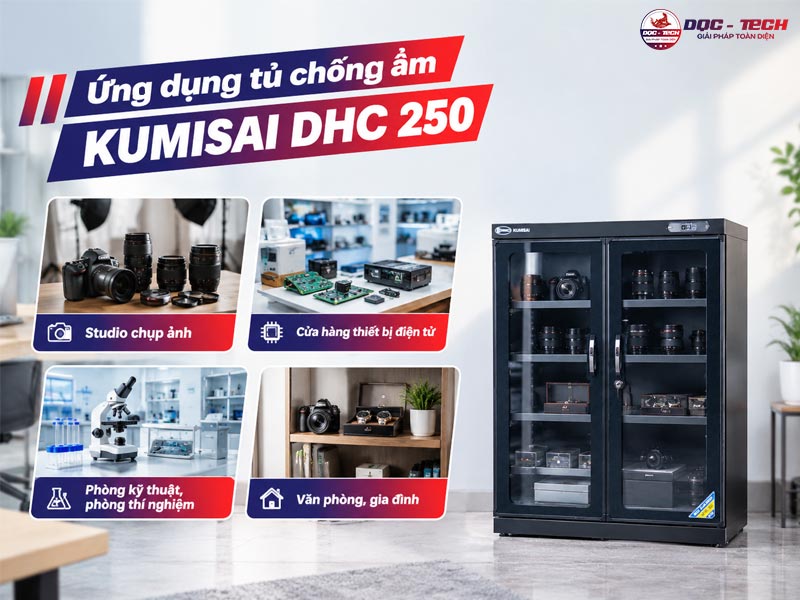 Ứng dụng tủ chống ẩm Kumisai DHC 25