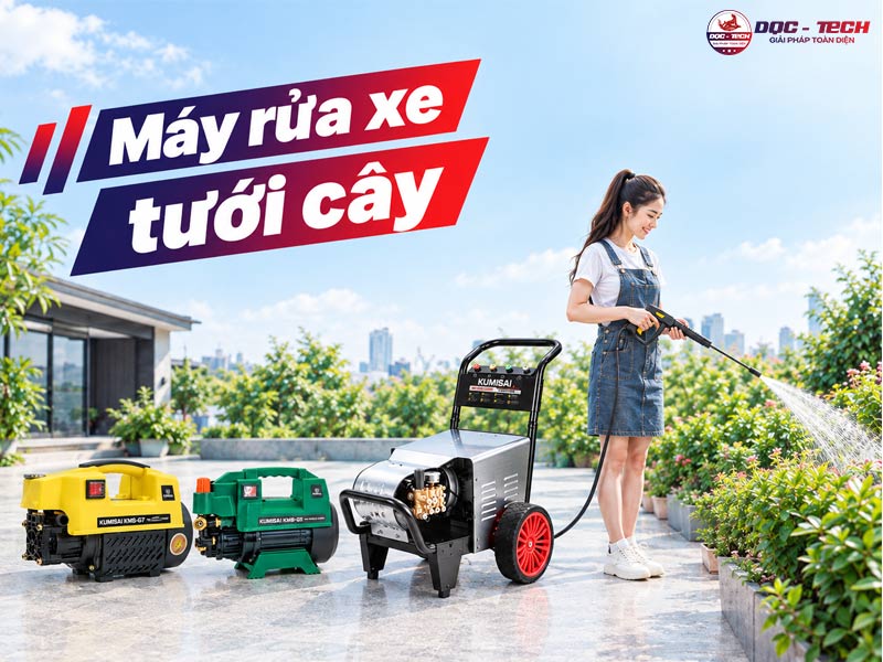 Máy rửa xe tưới cây