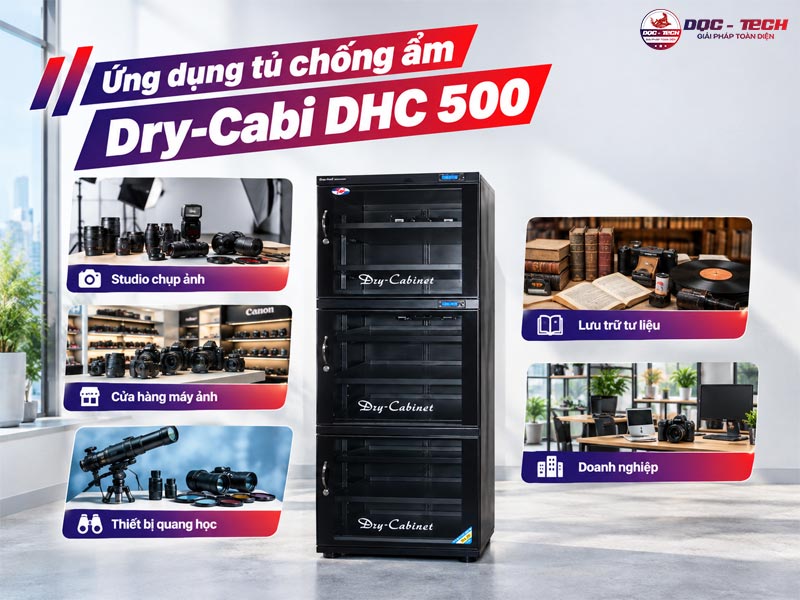 Ứng dụng tủ chống ẩm Dry-Cabi DHC 500