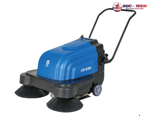 Máy quét rác đường đẩy tay mini chạy bằng ắc quy AS-690
