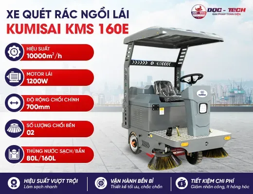 Máy quét rác ngồi lái Kumisai KMS 160E