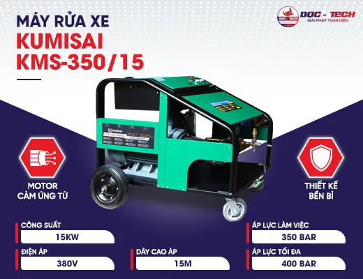 Máy phun rửa cao áp công nghiệp Kumisai KMS-350/15