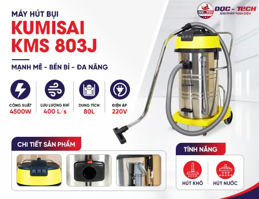 Máy hút bụi công nghiệp Kumisai KMS803J