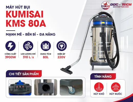 Máy hút bụi công nghiệp Kumisai KMS80A