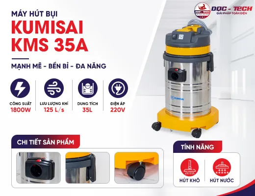 Máy hút bụi công nghiệp Kumisai KMS 35A
