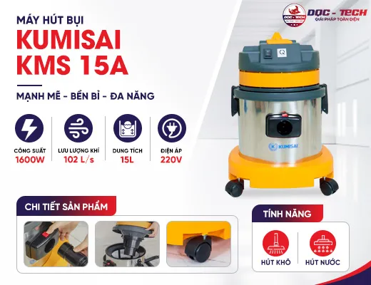 Máy hút bụi công nghiệp Kumisai KMS 15A - 2