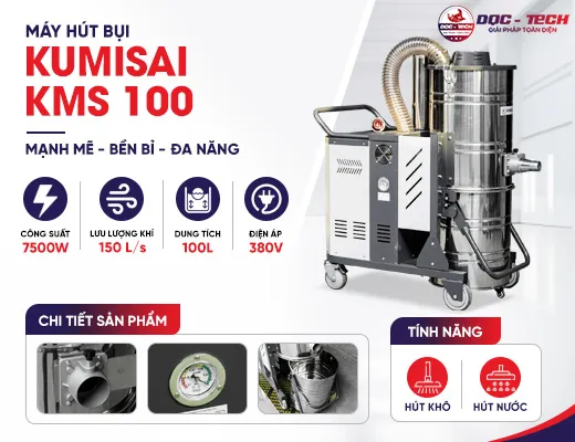 Máy hút bụi công nghiệp Kumisai KMS100