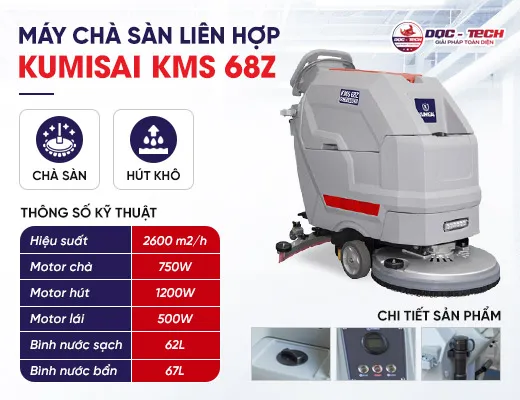 Máy chà sàn liên hợp Kumisai KMS 68Z