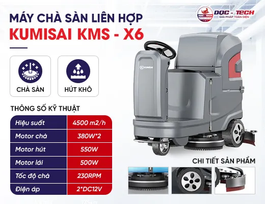 Máy chà sàn ngồi lái Kumisai KMS-X6
