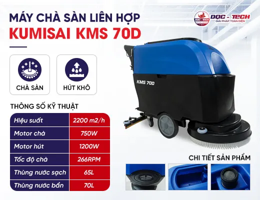 Máy chà sàn liên hợp Kumisai KMS 70D