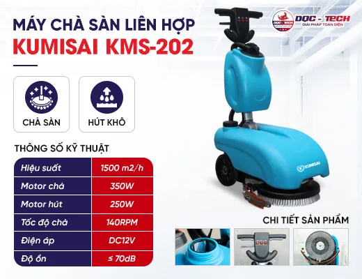 Máy chà sàn liên hợp mini Kumisai KMS-202