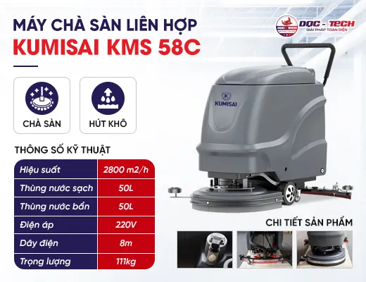 Máy chà sàn liên hợp Kumisai KMS 58C