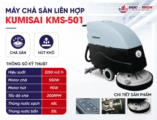 Máy chà sàn liên hợp Kumisai KMS-501