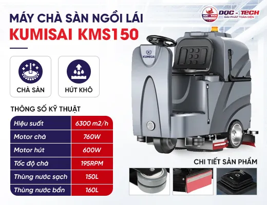 Máy chà sàn ngồi lái Kumisai KMS150