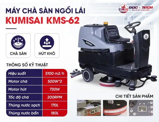 Máy chà sàn ngồi lái Kumisai KMS-62