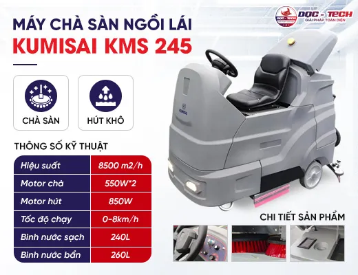 Máy chà sàn ngồi lái Kumisai KMS 245