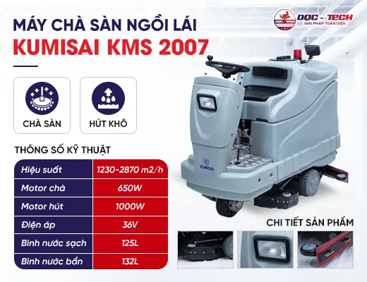 Máy chà sàn ngồi lái Kumisai KMS 2007