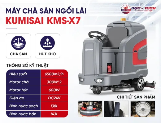 Máy chà sàn ngồi lái Kumisai KMS-X7