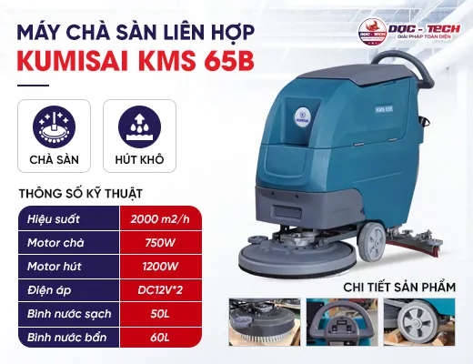 Máy chà sàn liên hợp Kumisai KMS 65B