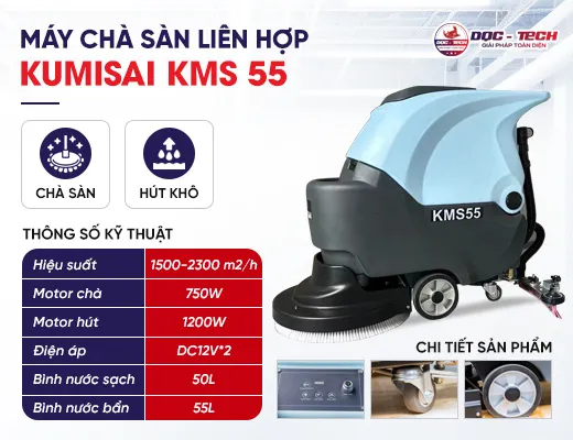 Máy chà sàn liên hợp Kumisai KMS 55