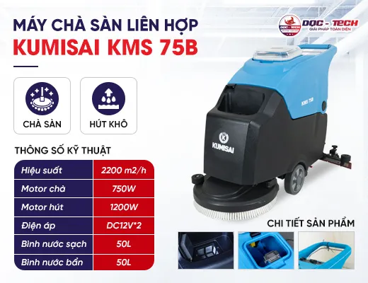 Máy chà sàn liên hợp Kumisai KMS 75B