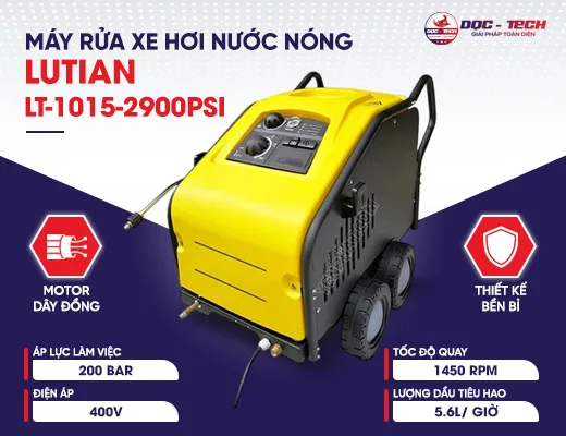 Máy rửa xe ô tô hơi nước nóng - lạnh Lutian LT-1015-2900PSI